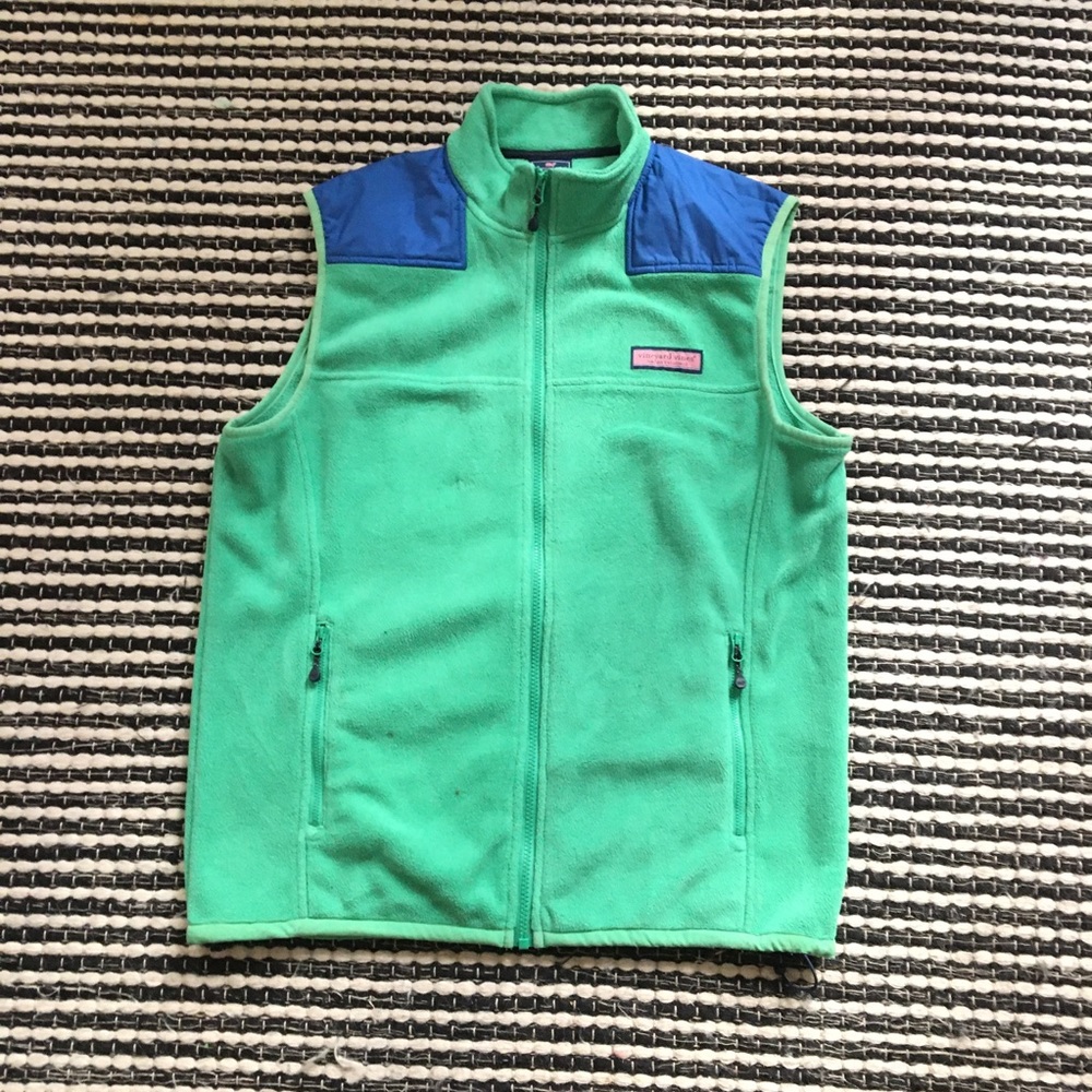 🌿Vineyard Vines Fleece Color Block Mens Vest
